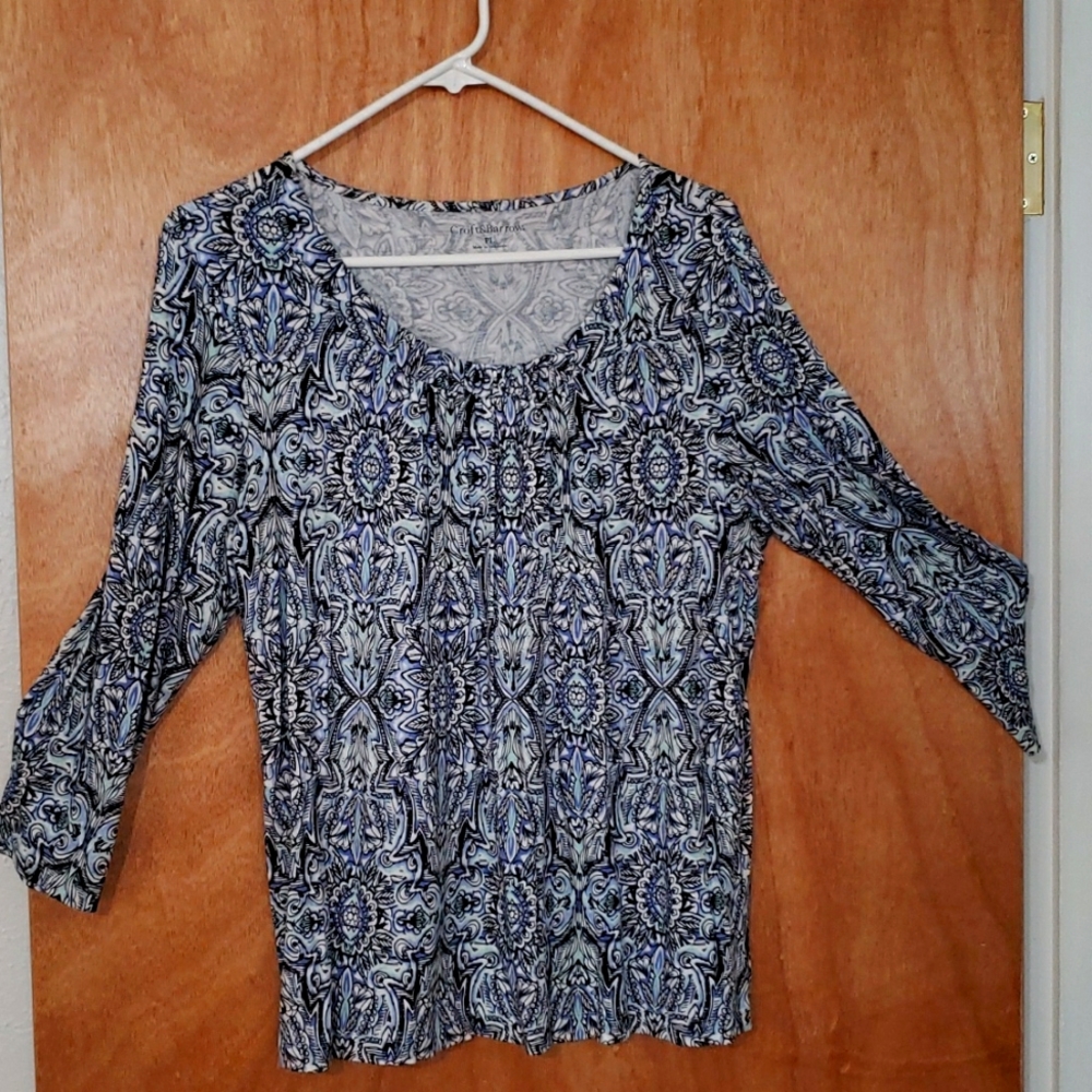 Croft & Barrow petite Large 3/4 sleeve shirt